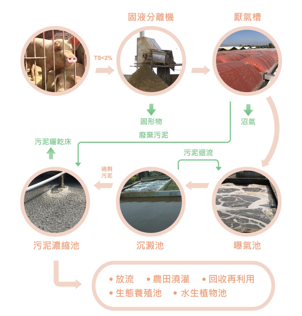 三段式廢水處理系統流程圖